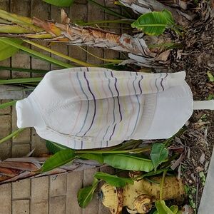 La Maille Sezane Paris striped pastel pullover sweater extra small